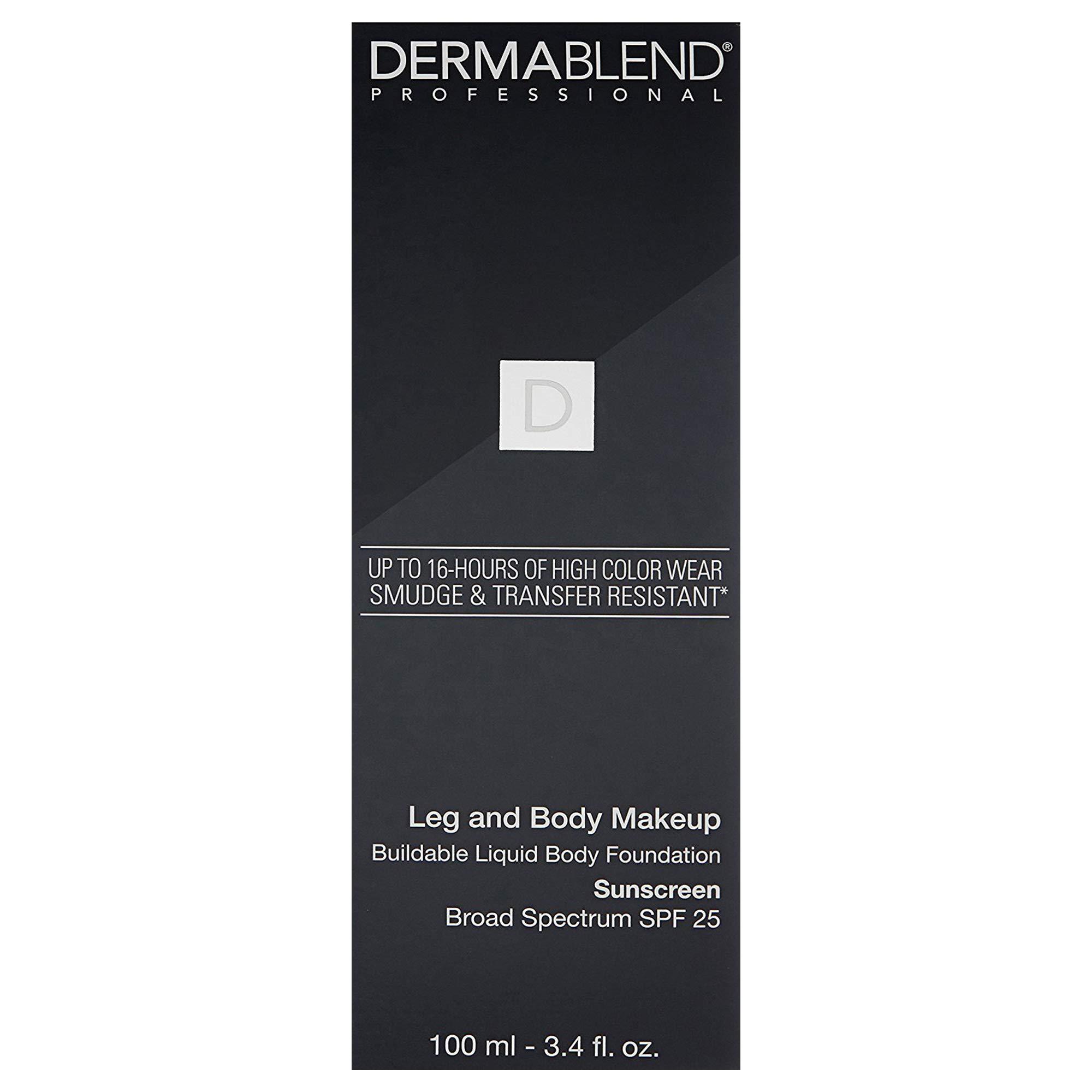Dermablend Dermablend Leg and Body Makeup, with SPF 25. Skin Perfecting Body Foundation for Flawless Legs with a Smooth, Even Tone Finish, 3.4 Fl. Oz.