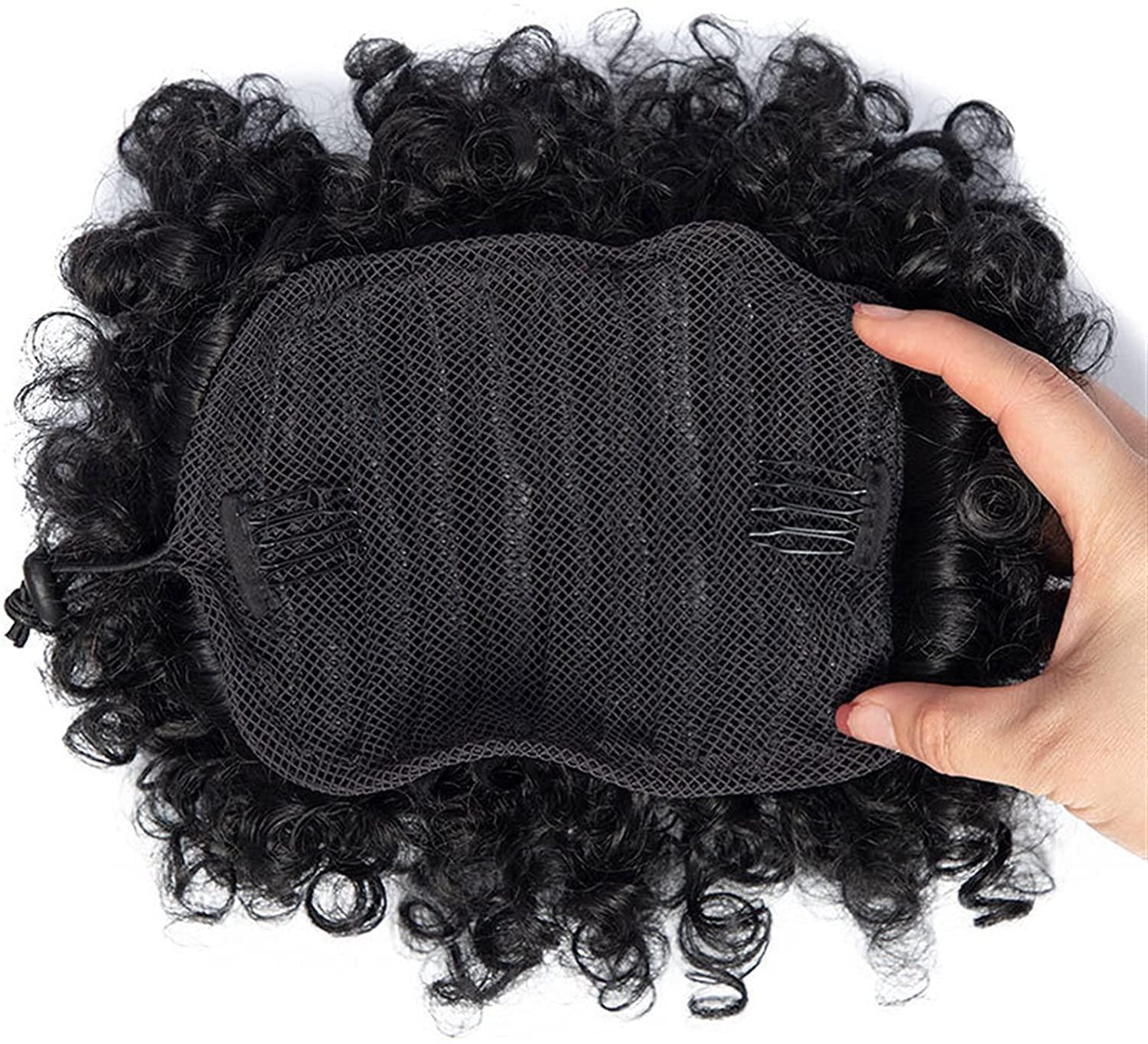 Eliveshown Eliveshown Wigs Women's Synthetic Realistic Natural Wig African Fluffy Hip-hop Fluffy Small Curly Ball Head Square Hair Pack