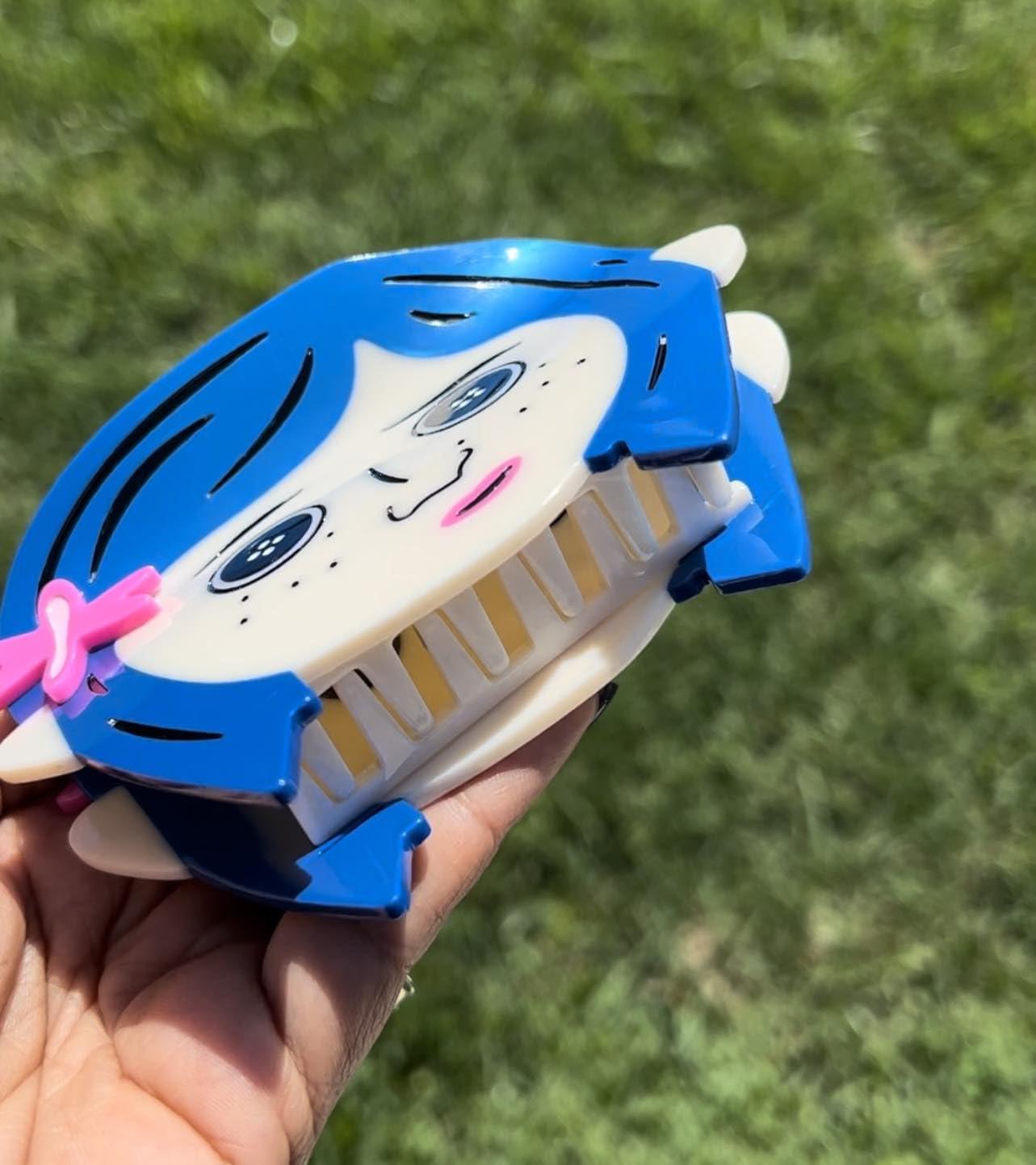 Handmade Generic Button Eyes Coraline Hair Claw Clip, 1 Count (Pack of 1), Yellow