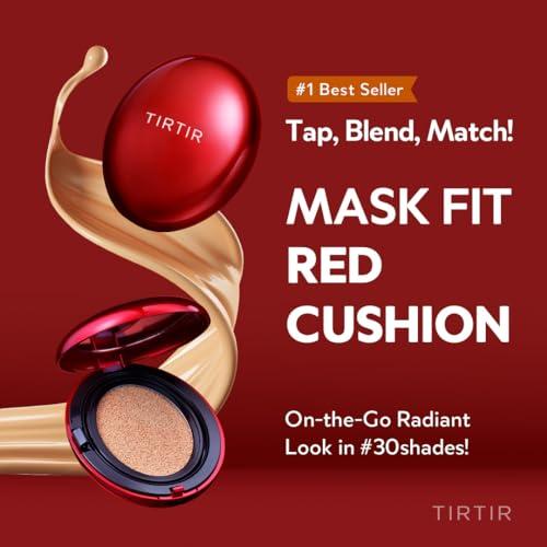 TIRTIR TIRTIR Mask Fit Red Cushion Foundation | Full coverage, Weighless, Skin fit, Satin Glow Finish, Korean cushion foundation (#31N French Beige, 0.63 Fl Oz (Pack of 1))