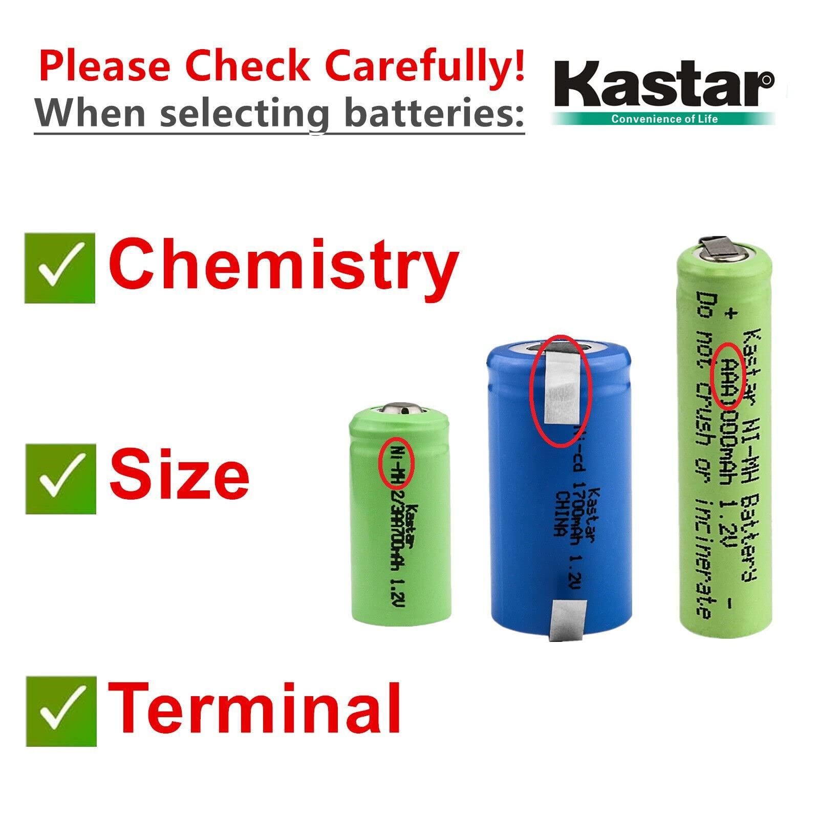 Kastar Kastar 1-Pack 1.2V 2200MAh Ni-MH Battery Compatible with HQ483/B HQ487/B HQ6849 HS350 HS355 HS600 T2000 T3000 T600 T6000 T660 T700 T7000 T7500 T760 T765 T770 T800 T860 T870 T900 T960 T970