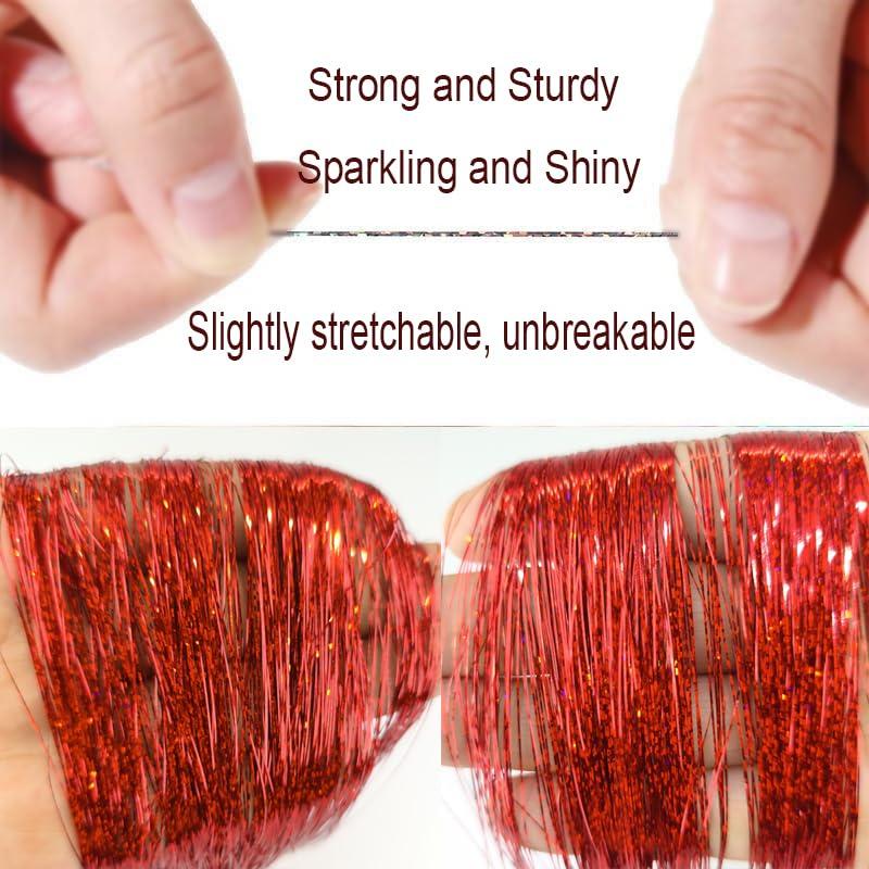 CelineBella CelineBella 12 Colors Hair Tinsel Kit with Tools Highlights Sparkling Fairy Hair with Glitter Powder Tinsel Hair Extensions for Girls Christmas Cosplay Party