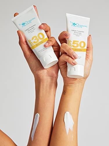 The Organic Pharmacy The Organic Pharmacy Cellular Protection Sunscreen SPF 50 for Face & Body - Mineral Sunshield to Block Both UVA & UVB - Vitamin-rich Natural Antioxidants - Light, Non-Flaky, Non-Greasy - 3.4 oz 100 ml
