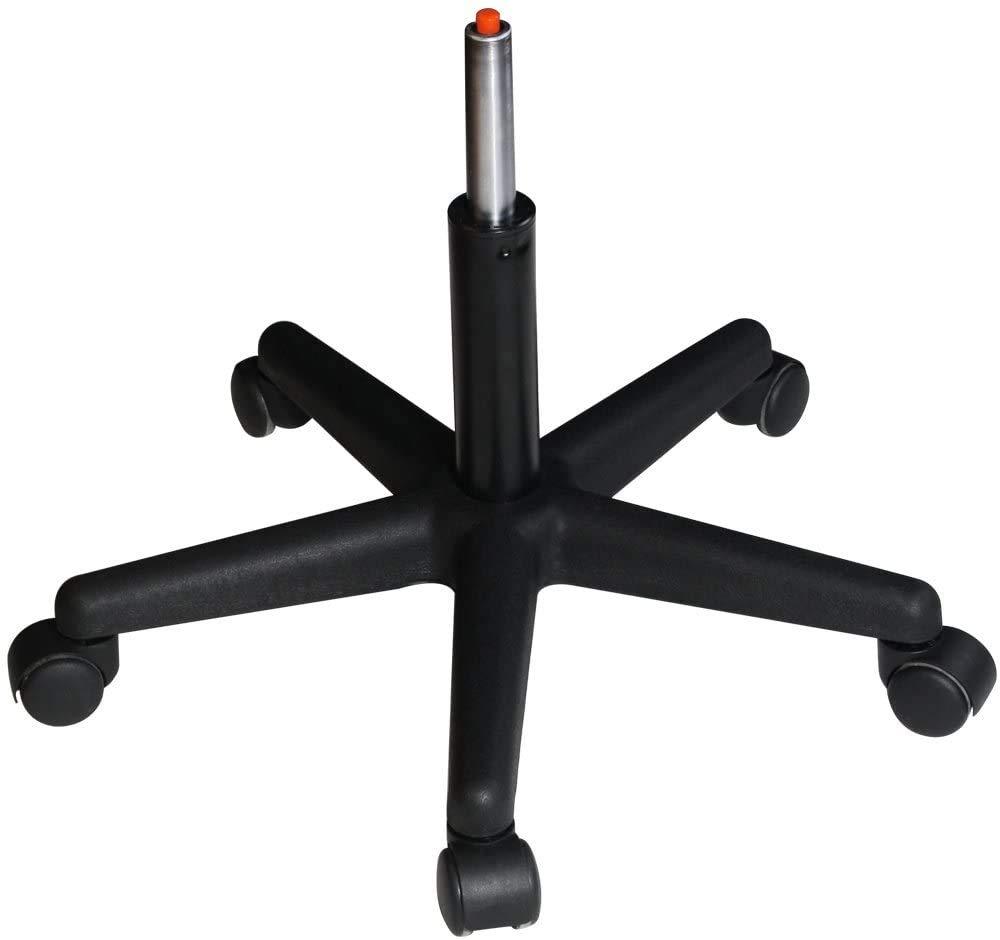 Master Massage MT Massage Pneumatic Rolling Stool with Backrest, Modern Swivel Massage Stool with Pu Leather, Height Adjustable Salon Stool Chair, SPA/Tattoo/Beauty/Office/Shop/Home Stool with Wheels-Black