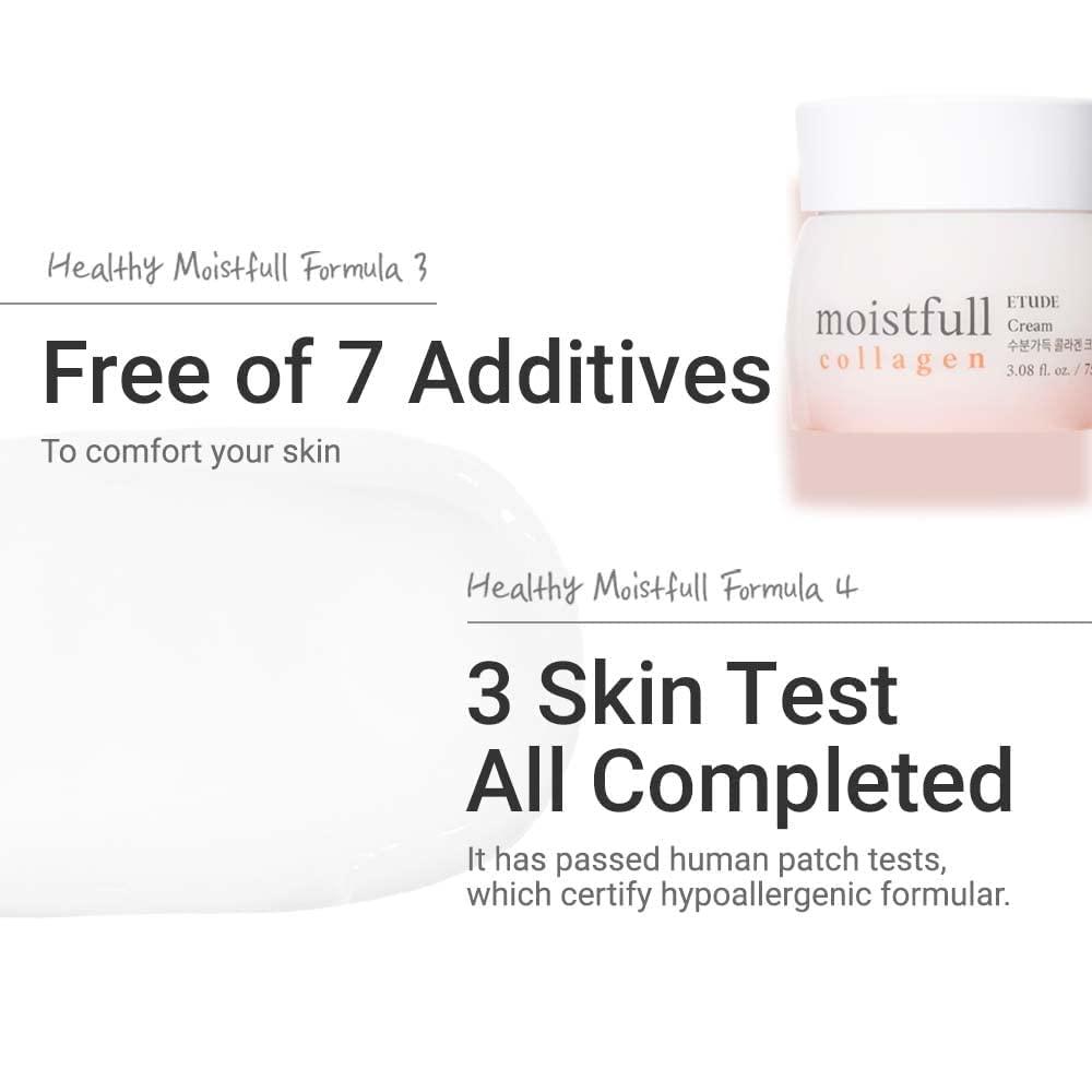 ETUDE ETUDE Moistfull Collagen Cream 2.53fl.oz(75ml) | Collagen Water Delivers Hydration To Make Your Skin Bouncy & Dewy | Soft And Adhering, Korean Skin Care, Kbeauty, Perfect for Gift