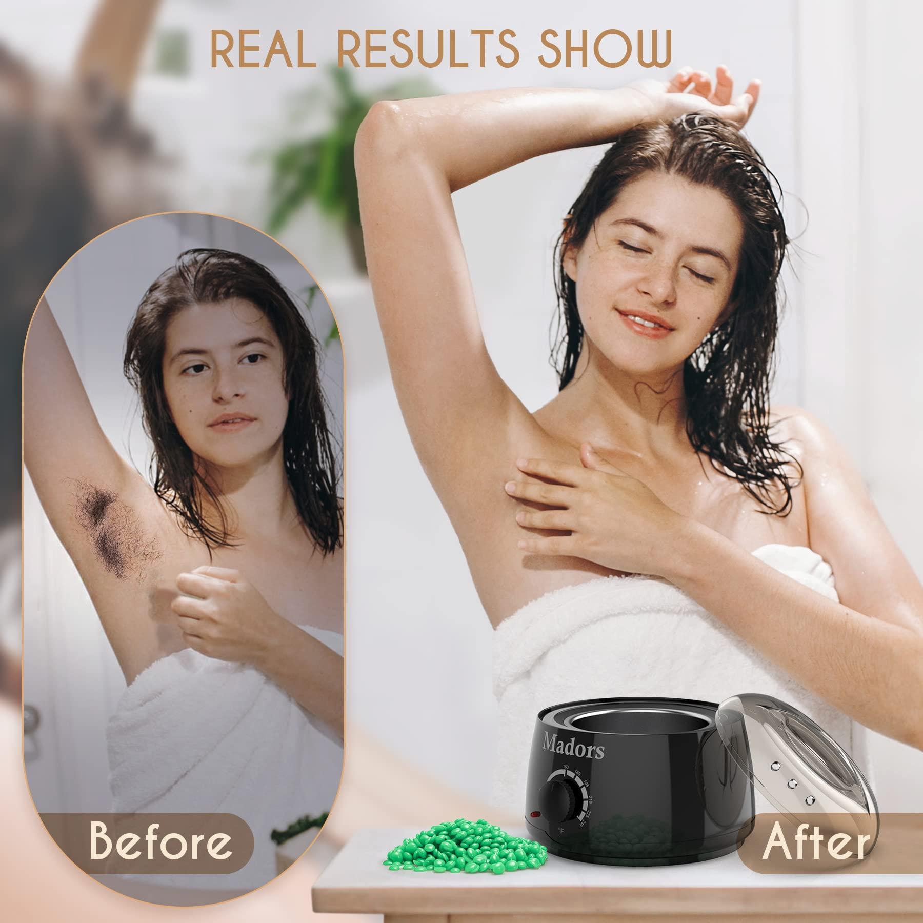 Madors Waxing Kit for Women Madors Wax Warmer Hair Removal Kit with Intelligent Temperature Control Wax Machine and Hard Wax Beads