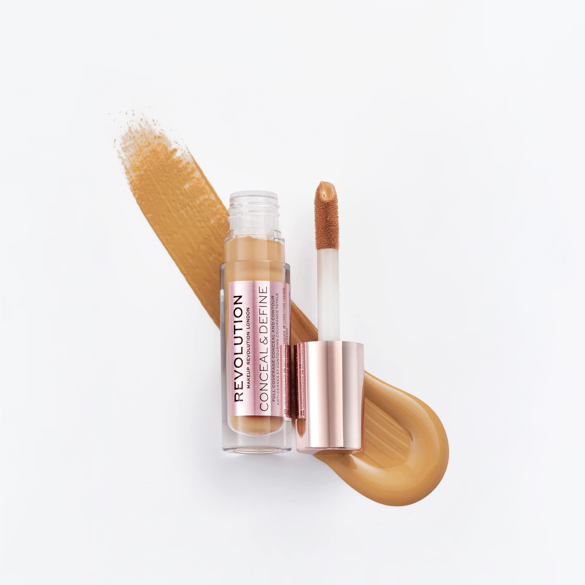 Makeup Revolution Makeup Revolution Conceal and Define Concealer, Full Coverage & Matte Finish, C12.2 for Medium/Tan Skin Tones, Vegan & Cruelty-Free, 0.7 Fl Oz