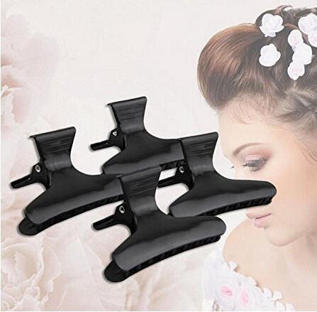 ericotry 12 Black Hairdressers Butterfly Hair Style Styling Hair Clamps Salon Section Clips Clasps Claw Barrettes Hairdressing Salon Tool