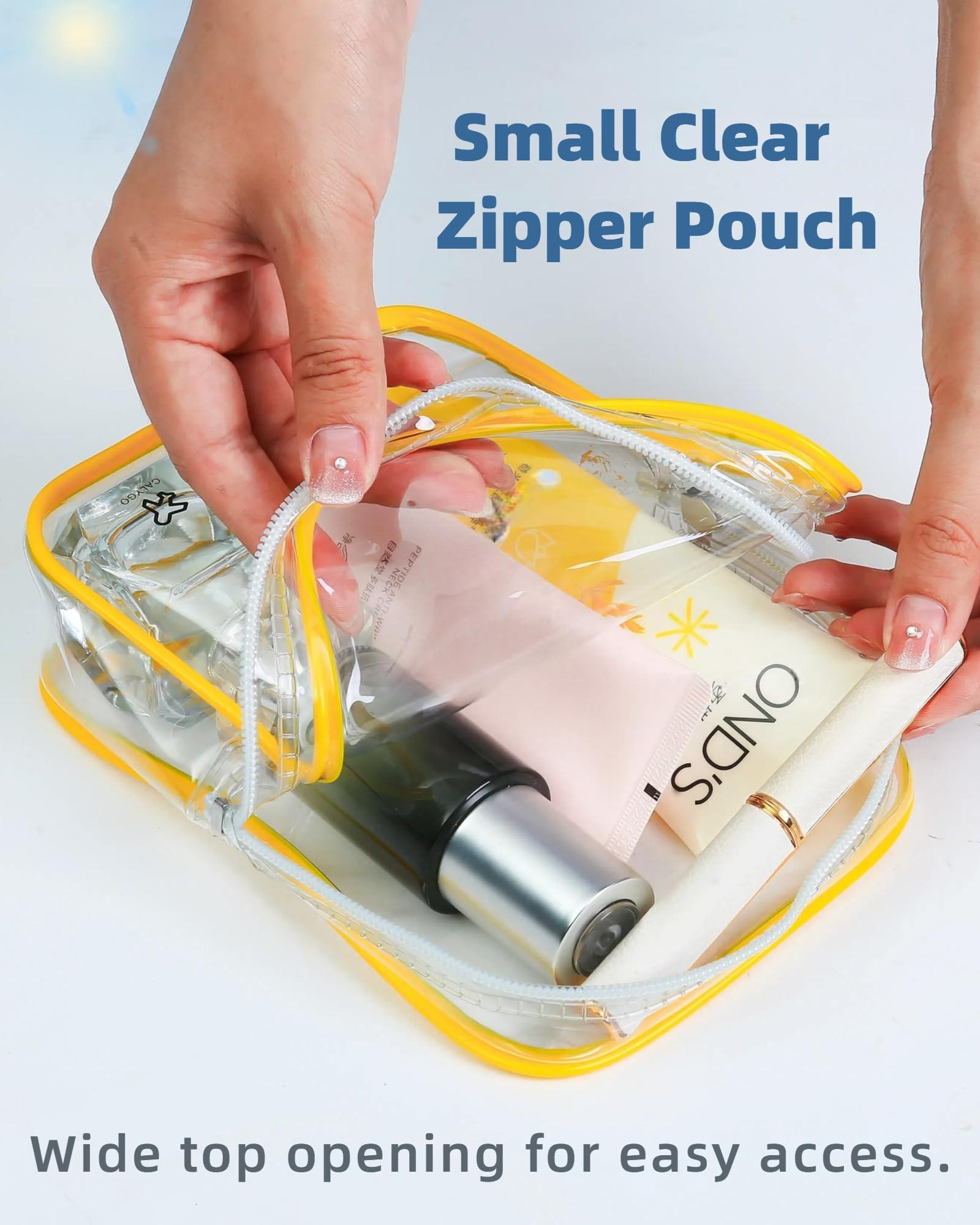 CALYGO CALYGO Quart Size Travel Bag TSA Approved Toiletry Bag, Airplane Essentials for Flying, Long Flight European International Must Haves (1, Yellow)