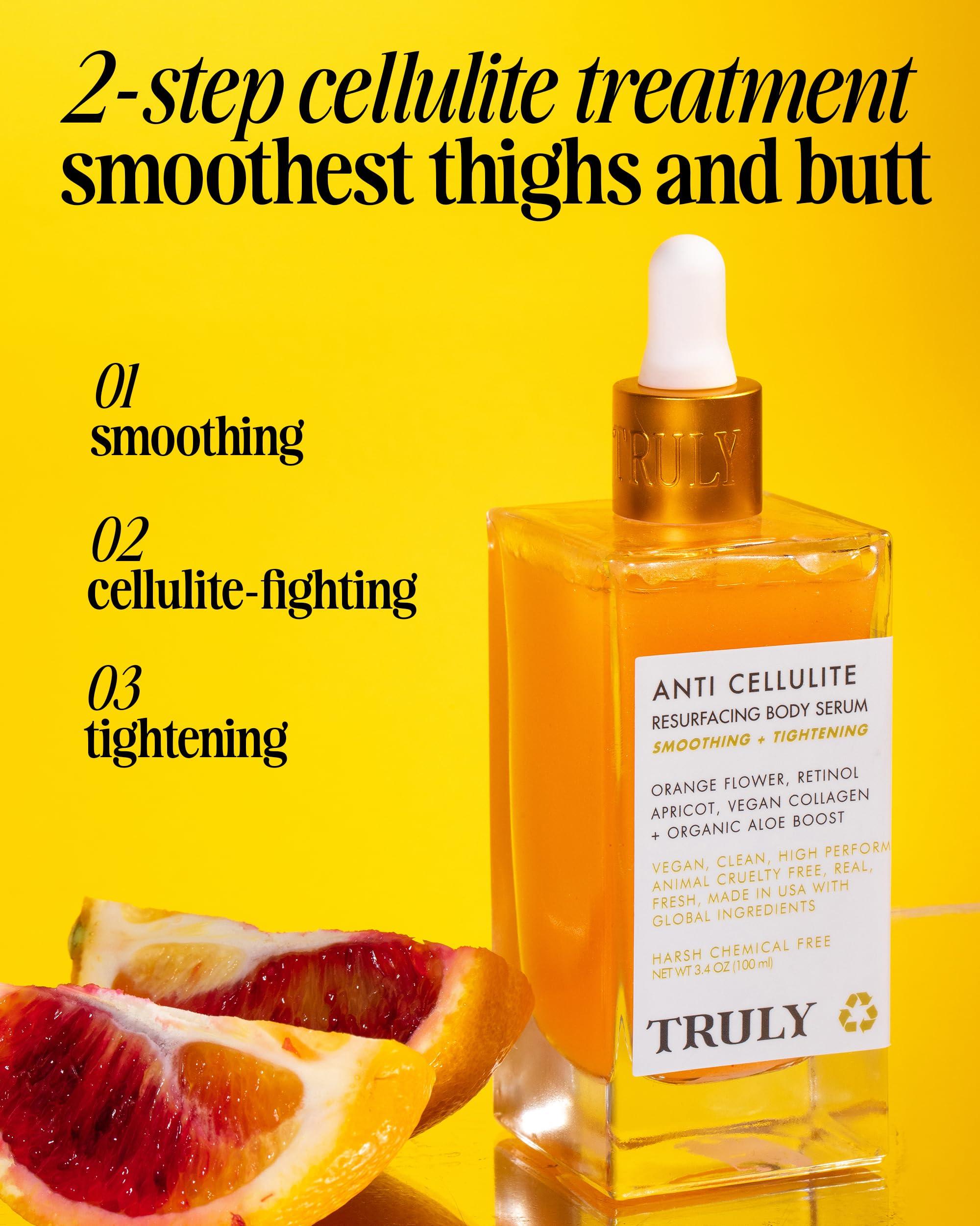 Truly Truly Beauty Anti-Cellulite Serum-Better Than Cream-Helps Tighten Skin, Retinol Body Lotion Serum - Reduces Cellulite - Body Moisturizer Cream Serum - Compress Skin, Body Lotion Serum - 3.1 OZ
