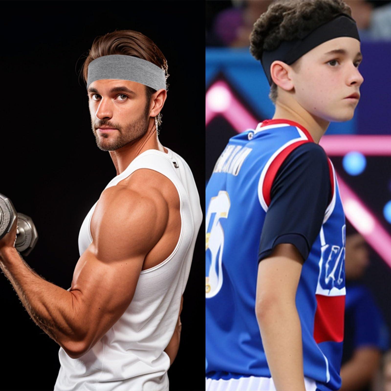 Fecawd Fecawd 3PCS Headbands for Women Non Slip Elastic Sweat Hairbands Fashion Sports Hair Bands Soft Cloth Fabric Stretchy Headband for Workout Yoga Running