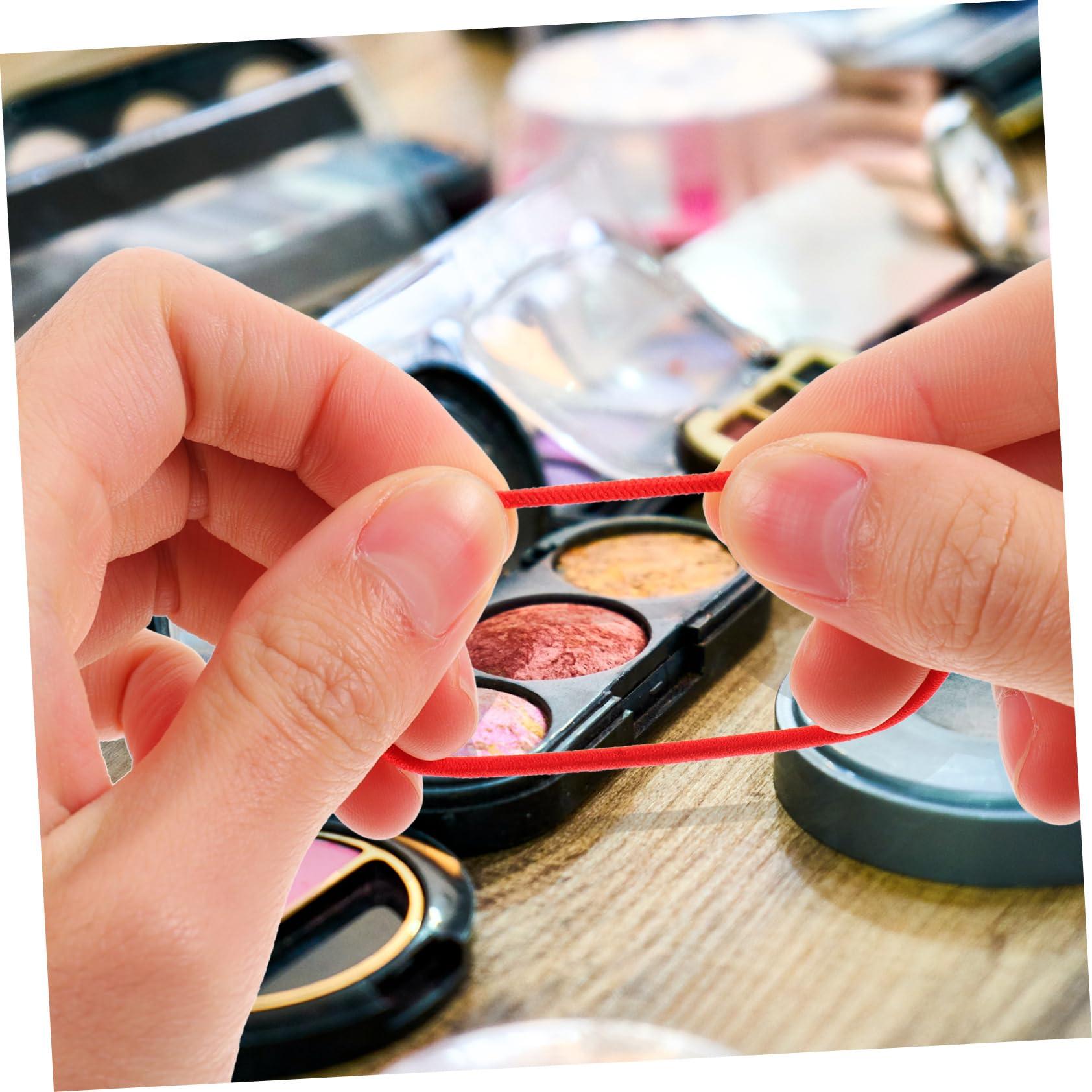 BELLIFFY BELLIFFY 100pcs Thin Hair Band Hair Bands Red Ponytail Holders Soft Ponytail Holders Bulk Hair Ties Mini Hair Ties Soft Elastic Bands Elastic Hair Rope Hair Coils Red Hair Bobbles Nylon