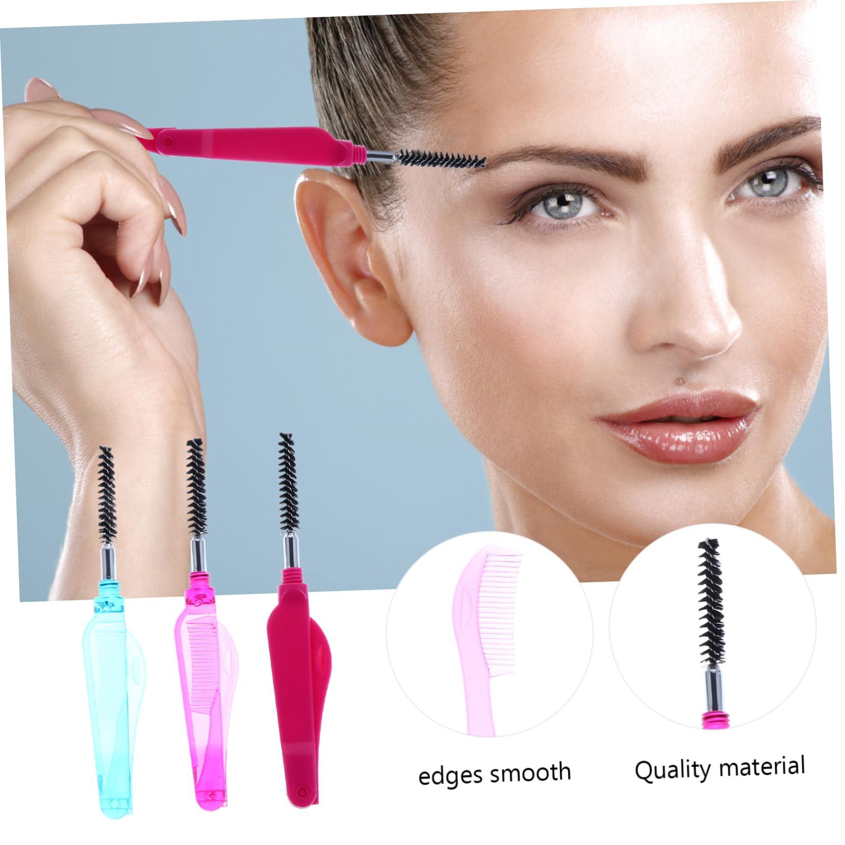 NOLITOY NOLITOY 18 Pcs Collapsible Eyelash Comb Eyebrow and Eyelash Makeup Tool Eye Mascara Brow Lamination Comb Eyelash Mascara Eye Spoolie Brush Brow Comb Makeup Brush Folding Lash Comb Plastic