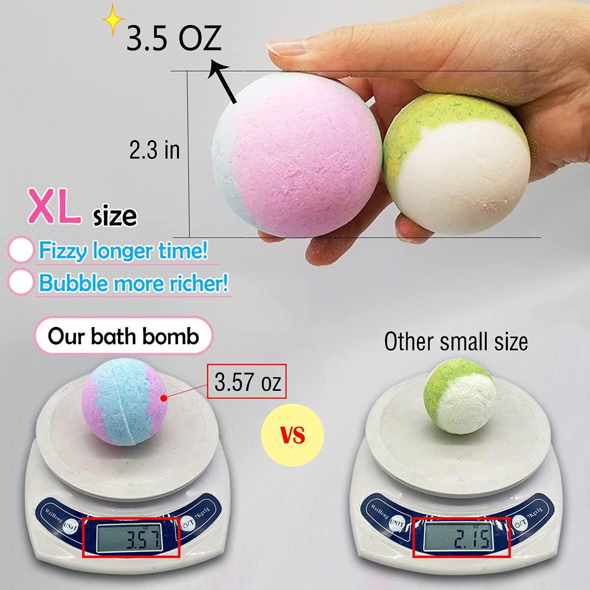 SAMDIA 3.5 oz XL Bath Bombs for Kids with Puppy Toys Inside Kids Bath Bombs Organic Bubble Bath Fizzies Colorful Bomb 12 Pcs Set Birthday/Christmas Surprise Gift for Girls & Boys