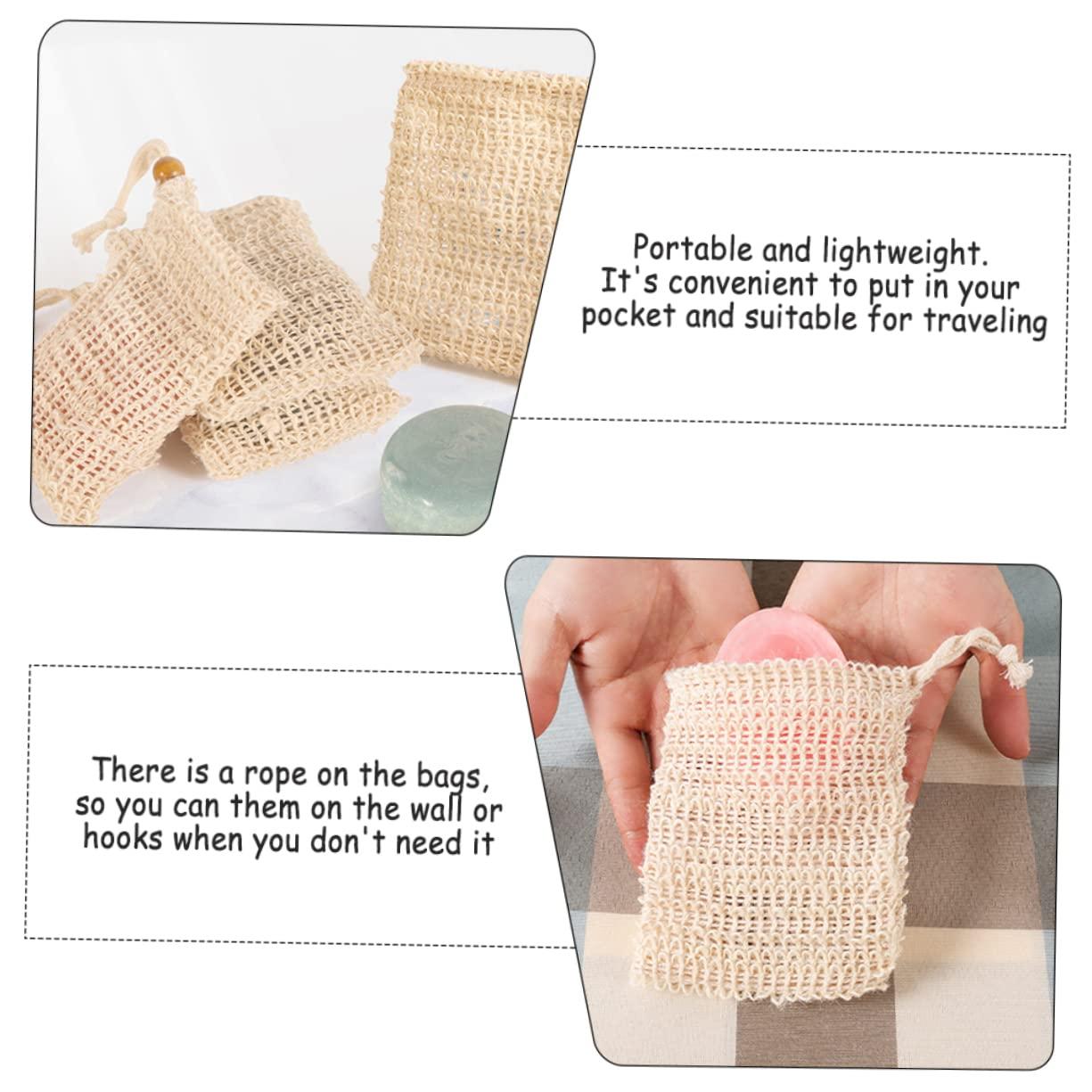 Gogogmee Gogogmee 4pcs Handmade Soap Bag Bar Soap Liquid Soap Travel Soap Dish with Lid Soap Dishes for Bathroom Soap Making Kit Soap Bar Container Cup Foam Soap Face Cleaning Net Cotton Linen White