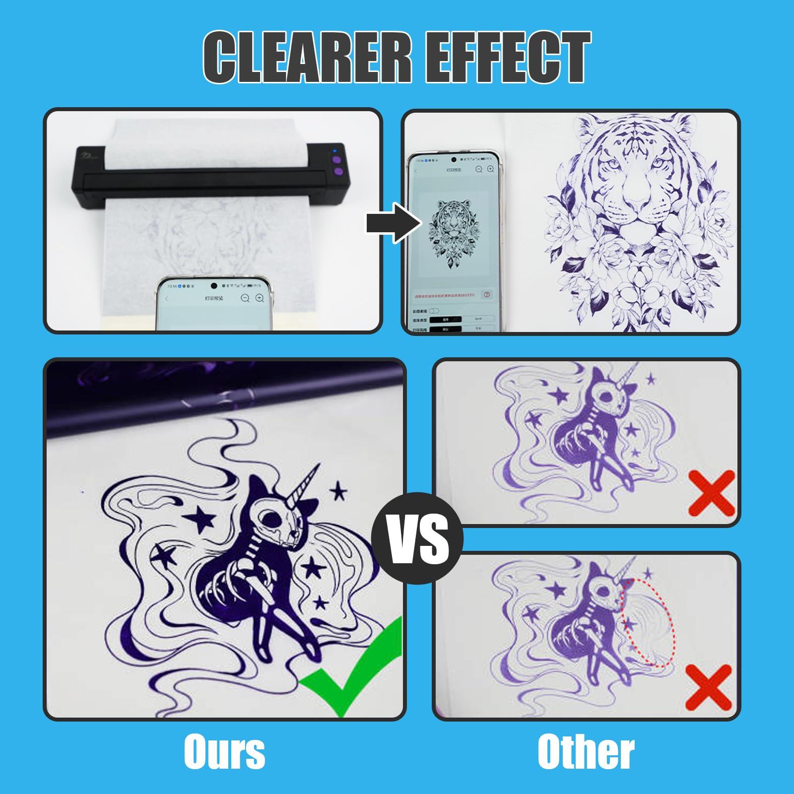 Autdor Autdor Tattoo Stencil Printer Wireless Tattoo Printer Machine Tattoo Thermal Printer Compatible with Phone Pad and PC Tattoo Transfer Machine Bluetooth and USB Connectivity for Tattoo Supplies