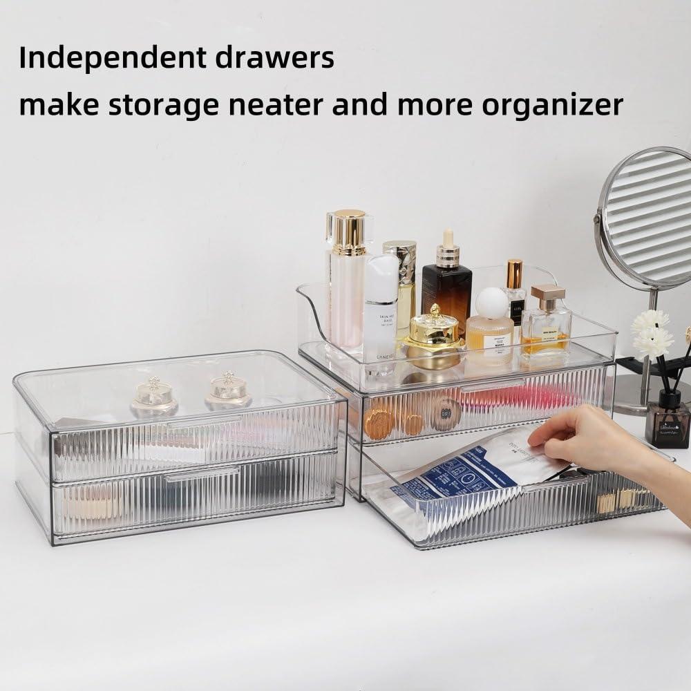 PLINJOY PLINJOY Makeup Organizer Countertop Large Cosmetic Display Cases Cosmetic Organizer Skin care Organizer