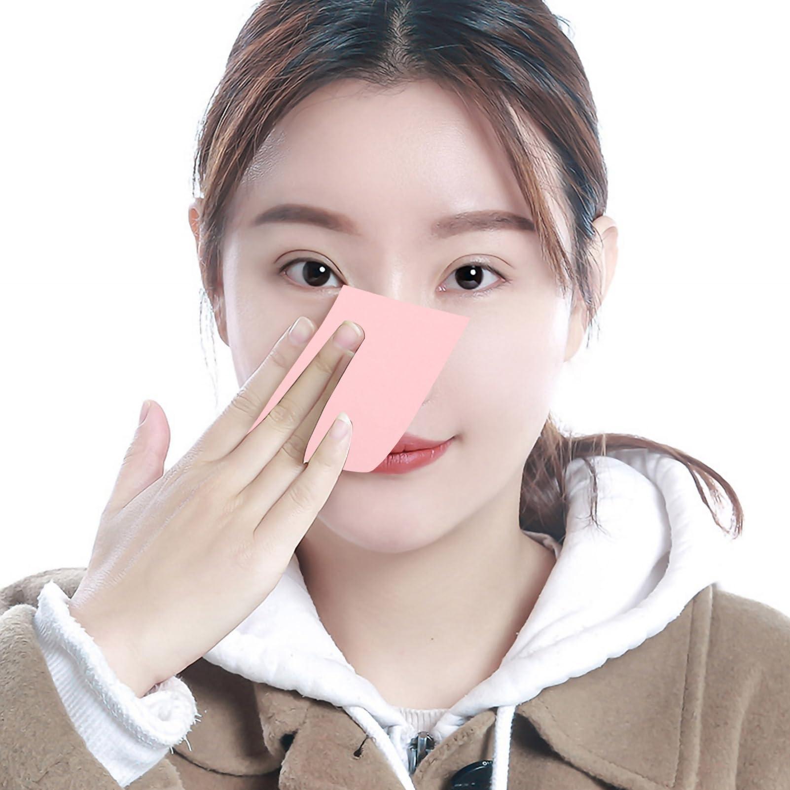 AUTSUPPL AUTSUPPL Oily Face 300 Sheets Facial Oil Blotting Paper Oil Absorbing Tools Oil Oily Simple Skin Care Body Oil Face Oil Pads Oil Paper Absorber Oil Absorber Pink Natural Flax Plant