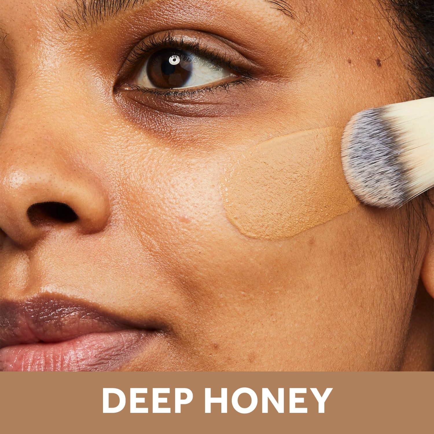 No.7 No7 Lift & Luminate Triple Action Serum Foundation - Deep Honey - Liquid Foundation Makeup with SPF 15 for Dewy, Glowy Base - Radiant Serum Foundation for Mature Skin (30ml)