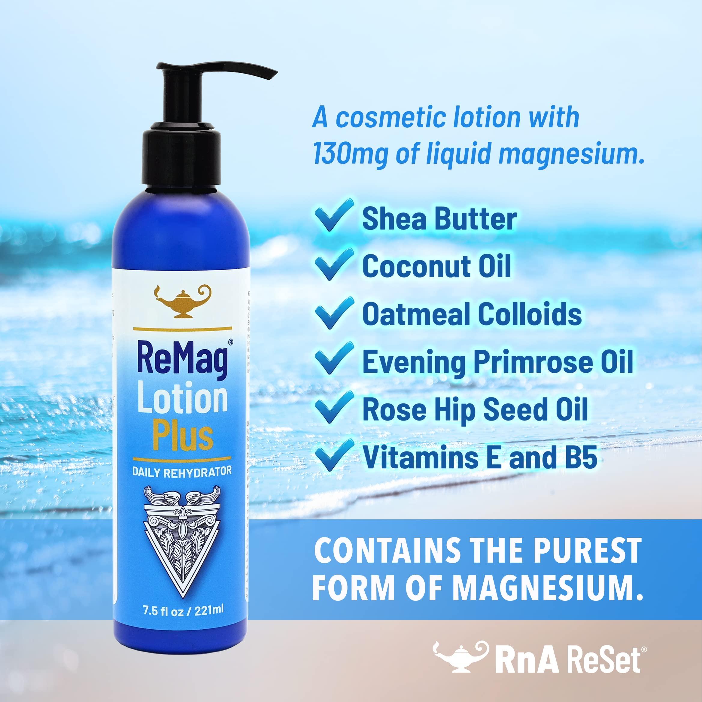 RnA ReSet RnA ReSet - ReMag Lotion, Magnesium Lotion and Daily ReHydrator, Silky Smooth Topical Magnesium Lotion, Dr. Carolyn Dean