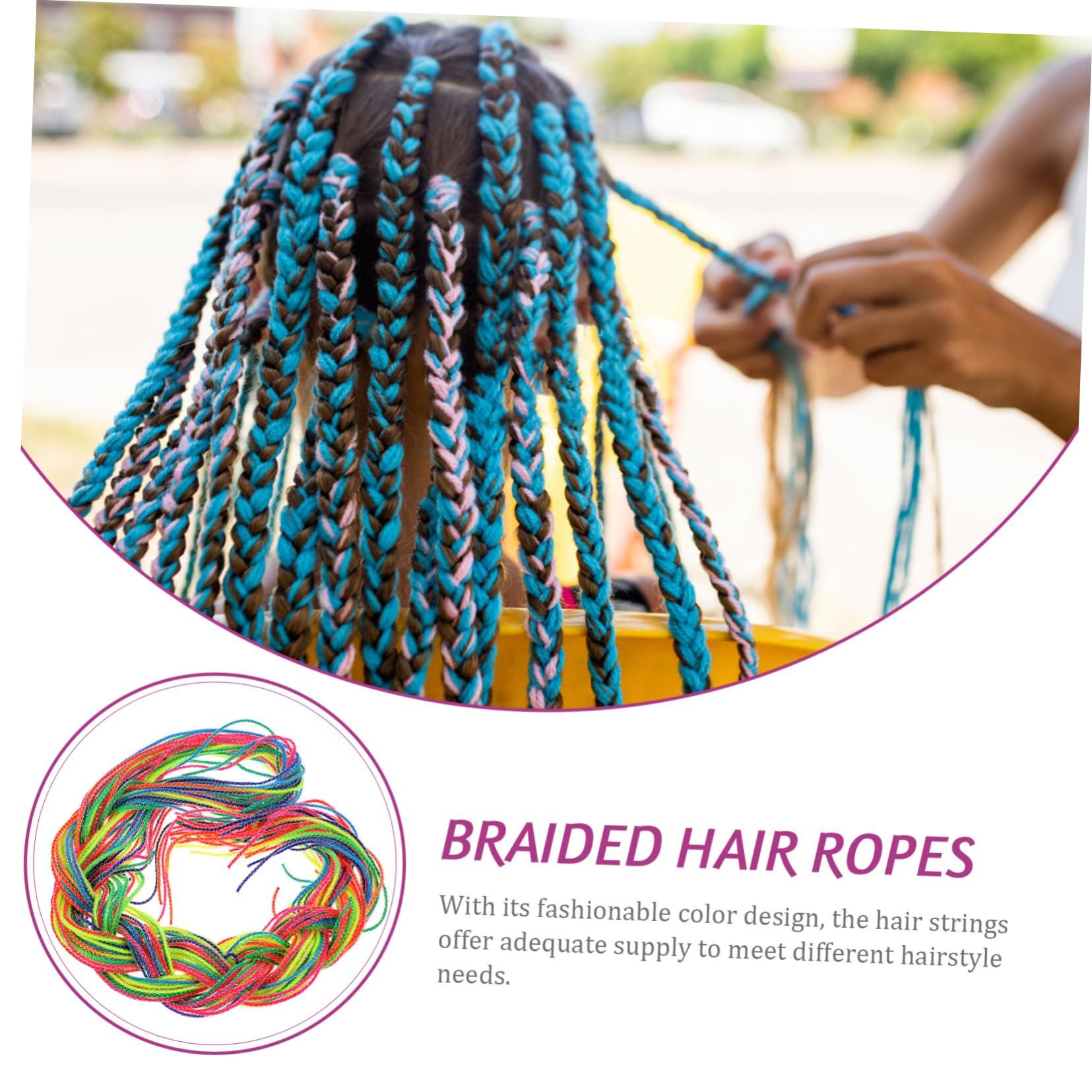 NOLITOY NOLITOY 30pcs Braiding Hair Ties String Soft Thread Rope for Women Accessories Hair Strings for Braids Hair Band Vibrant Design