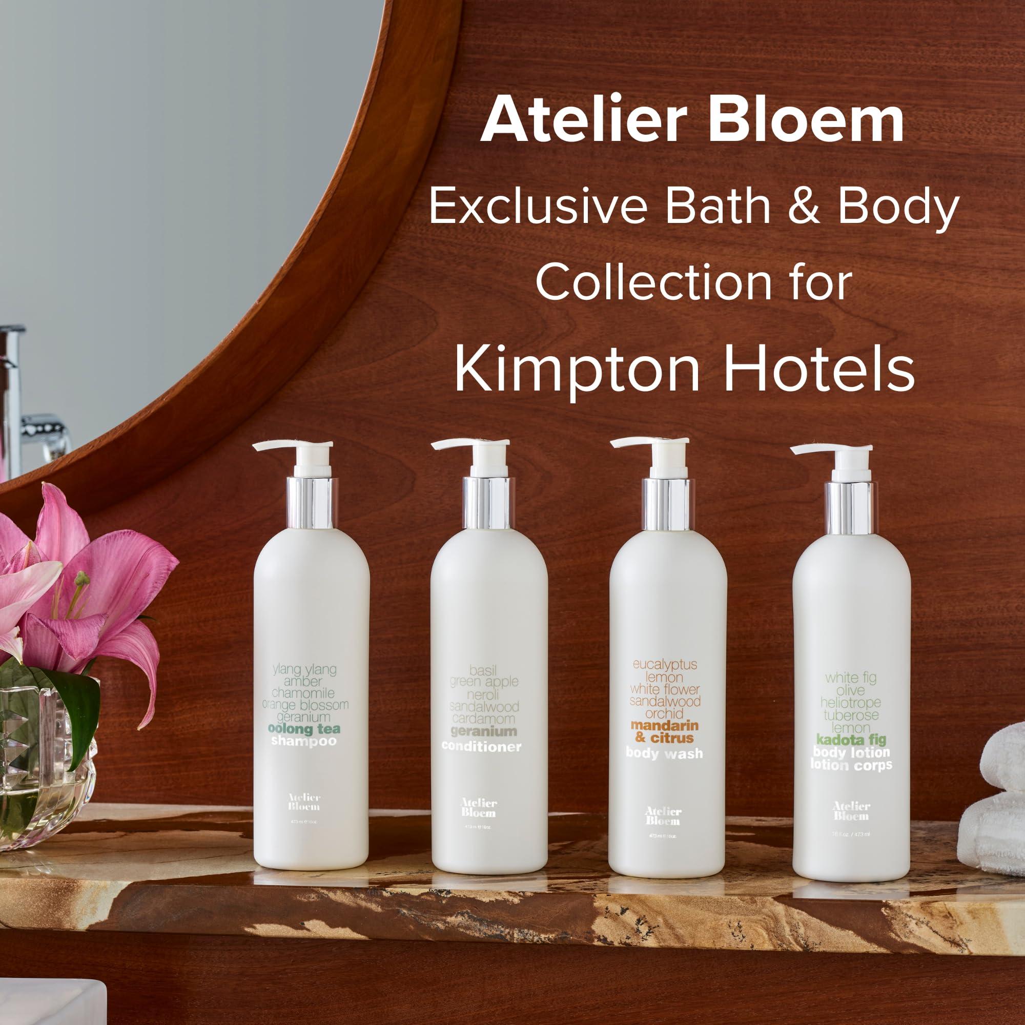 Kimpton Style Atelier Bloem Bath & Body Set - Mandarin Citrus Body Wash, Kadota Fig Lotion, Oolong Tea Shampoo, Geranium Conditioner - Kimpton Hotel Collection