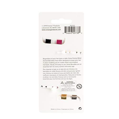 Snazzy Snazzy Hair Classic Open Slide Clip Metal Domed Barrettes For Kids Teens Women Tight No Slip 4 Count 80mm in Length and 9mm in Width