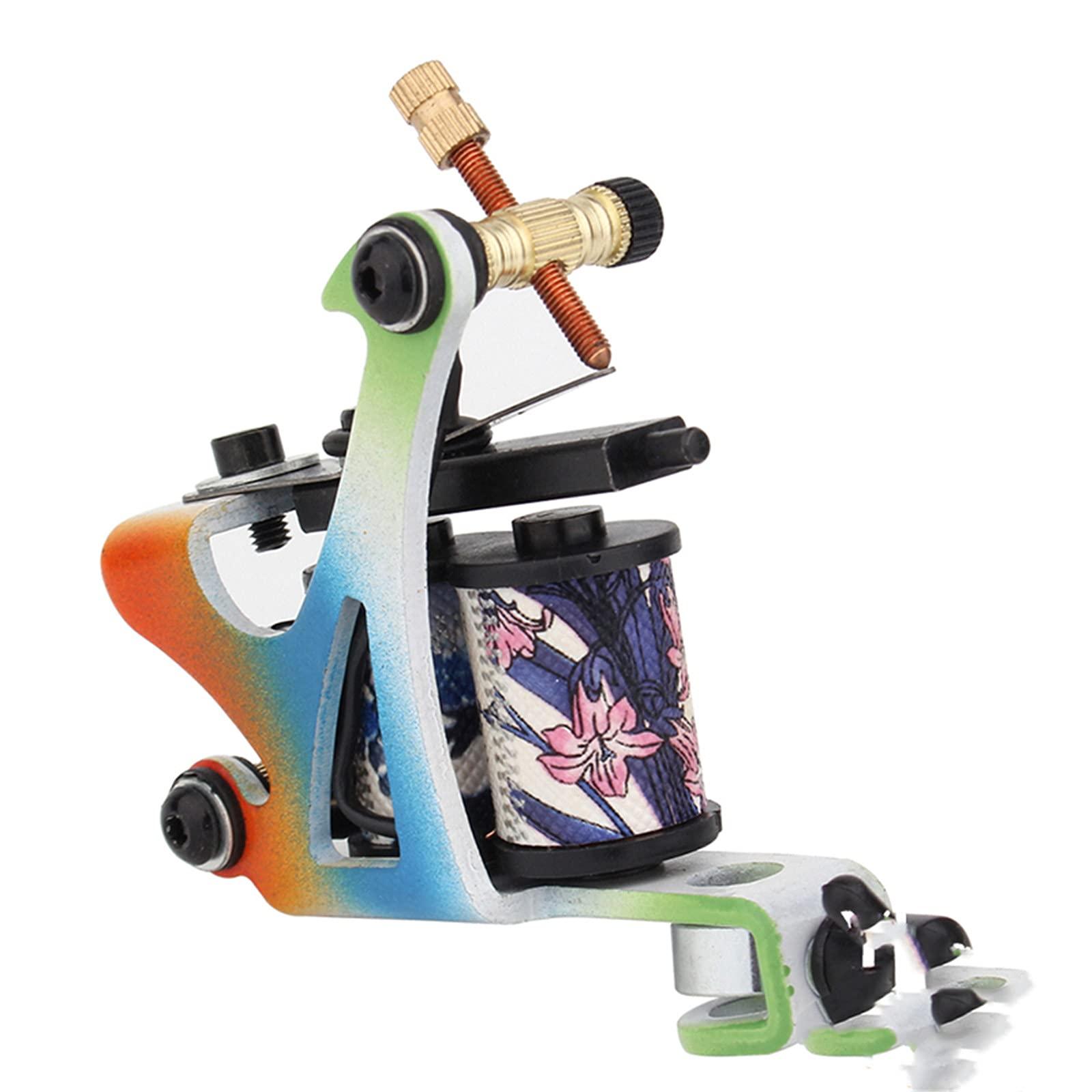 SMax Starter Tattoo Kit 8 Wrap Coil Tattoo Gun Machines Grips Needles Tips Power Supply Tatu Tattoo Supplies,C