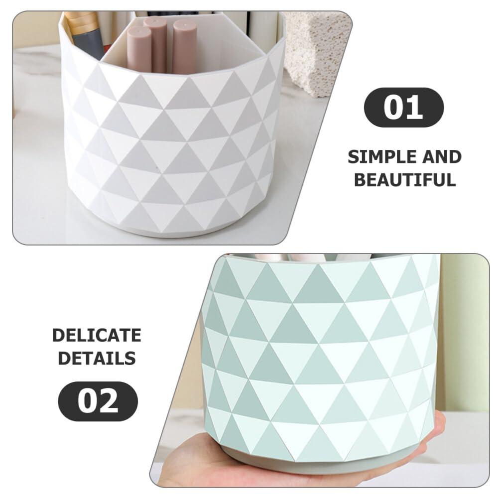 Cabilock Cabilock Desk Top Shelf Stand 3pcs Makeup Brush Holder Organizer PP Rotating Pen Holder Desktop Stationary Organizer Storage Cup for Lipsticks Comb Beauty Tool Lipstick Kit