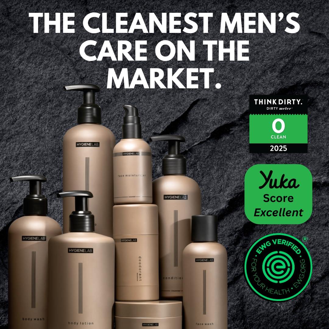 HygieneLab HygieneLab Men\'s Hair Gel - EWG Verified, Strong Hold, Matte Finish, Weightless Texture, Sandalwood Scent, Non-Toxic Clean Formula, Suitable for All Hair Types