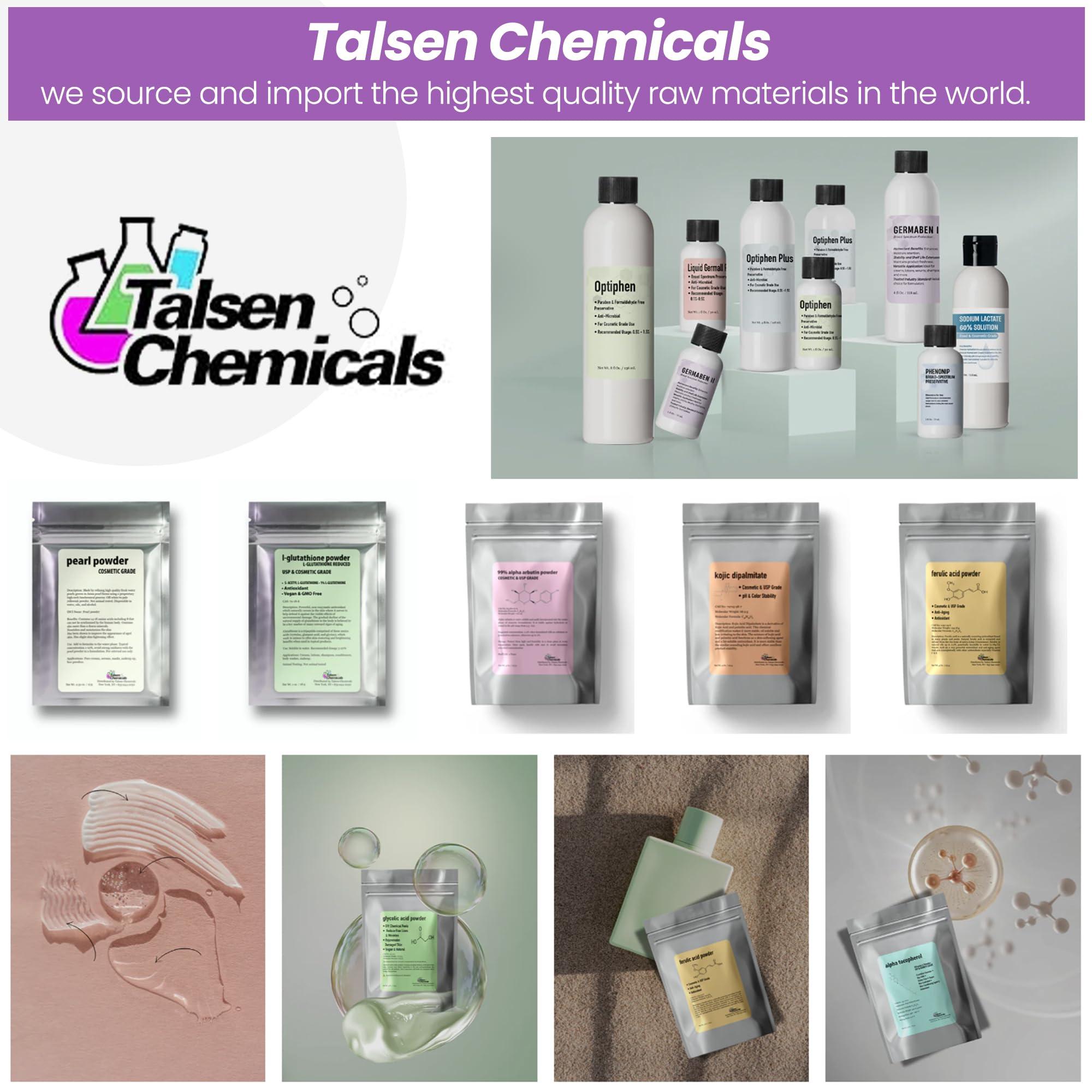 Talsen Chemicals Allantoin Powder Cosmetic Grade 1 Oz / 28 Grams - Organic Allintoin for DIY Emulsion Cream Lotion Skin Care - Hydrates & Promotes Exfoliating Dry Skin Ideal for Skincare by Talsen Chemicals