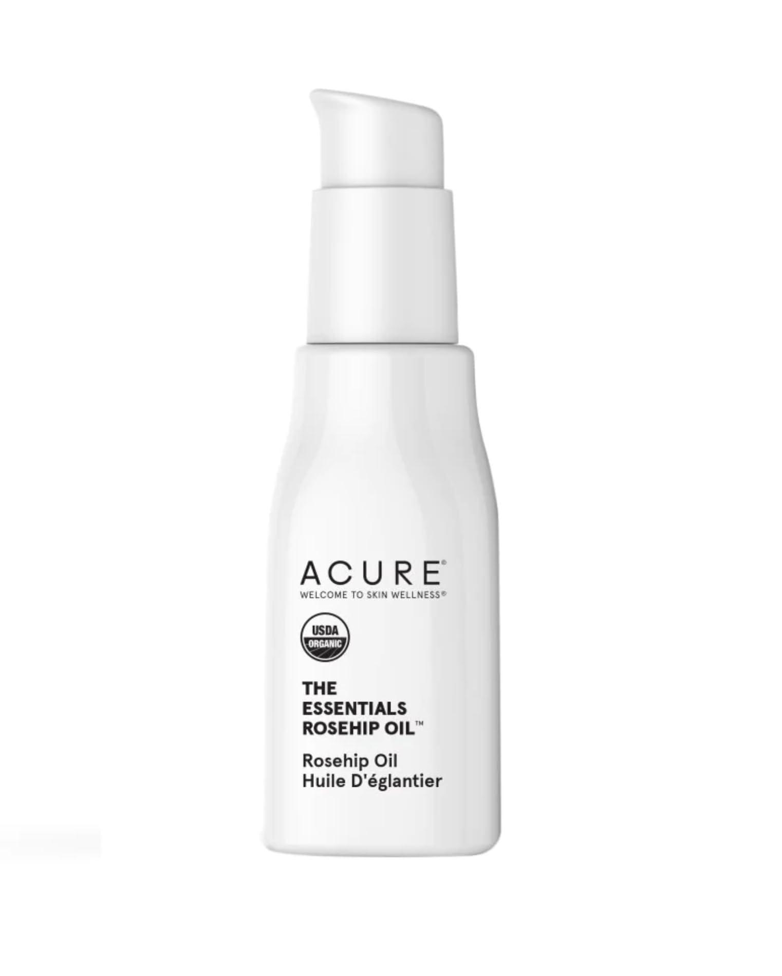 Acure Acure The Essentials Rosehip Oil - Cold Pressed Dry Oil to Balance Moisture, Delivering Essential Fatty Acids - 1 oz