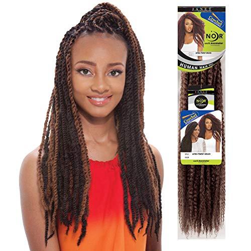 Janet Collection Janet Collection Synthetic Hair Braids Noir Afro Twist Braid (Marley Braid) (4-Pack, M1B/33)
