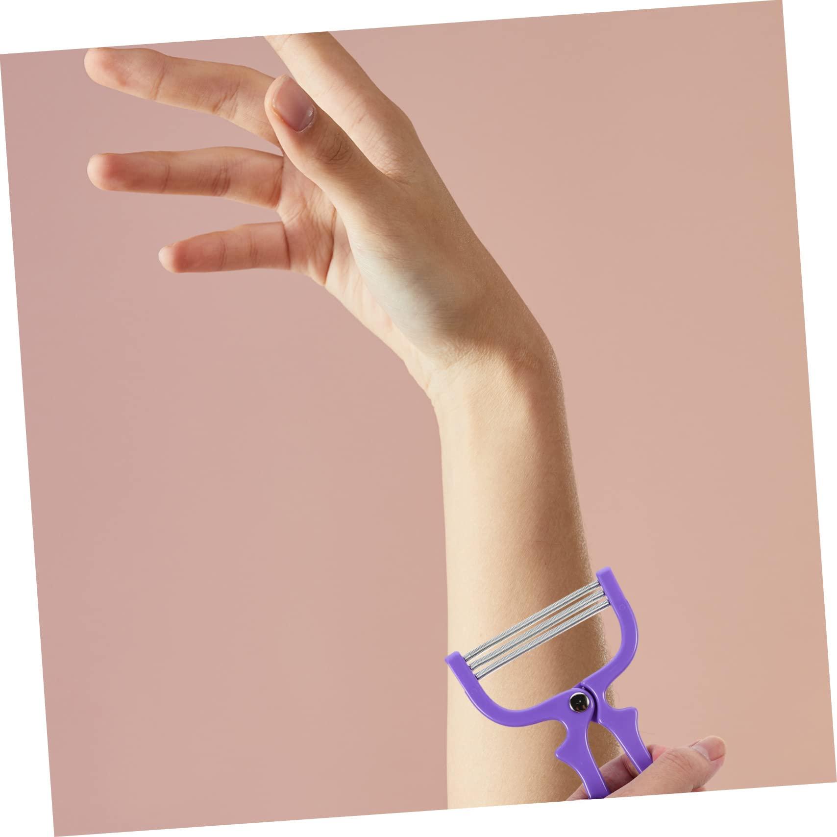 Ipetboom Ipetboom 2pcs Facial Hair Remover Hair Remover Tool Manual Hair Remover Eyebrow Threading Tool Face Shaver Manual Face Hair Removers Threaders Facial Hair Trimmer Beard Trimmers Purple Abs