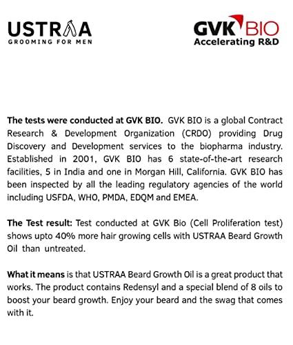 Ustraa Ustraa Beard Growth Oil - 1.18 Oz - More Beard Growth, With Redensyl, 8 Natural Oils including Jojoba Oil, Vitamin E, Nourishment & Strengthening, No Harmful Chemicals