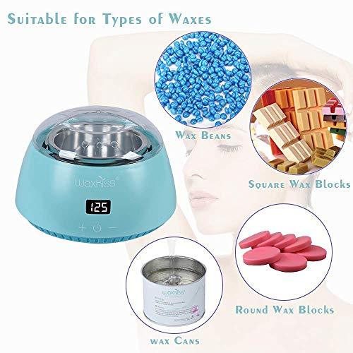 waxkiss Waxkiss 16.9oz Digital Electric Hot Wax Warmer Machine for Hair Removal Touch Control Display Wax Heater for Melt Hard Wax -Teal Green