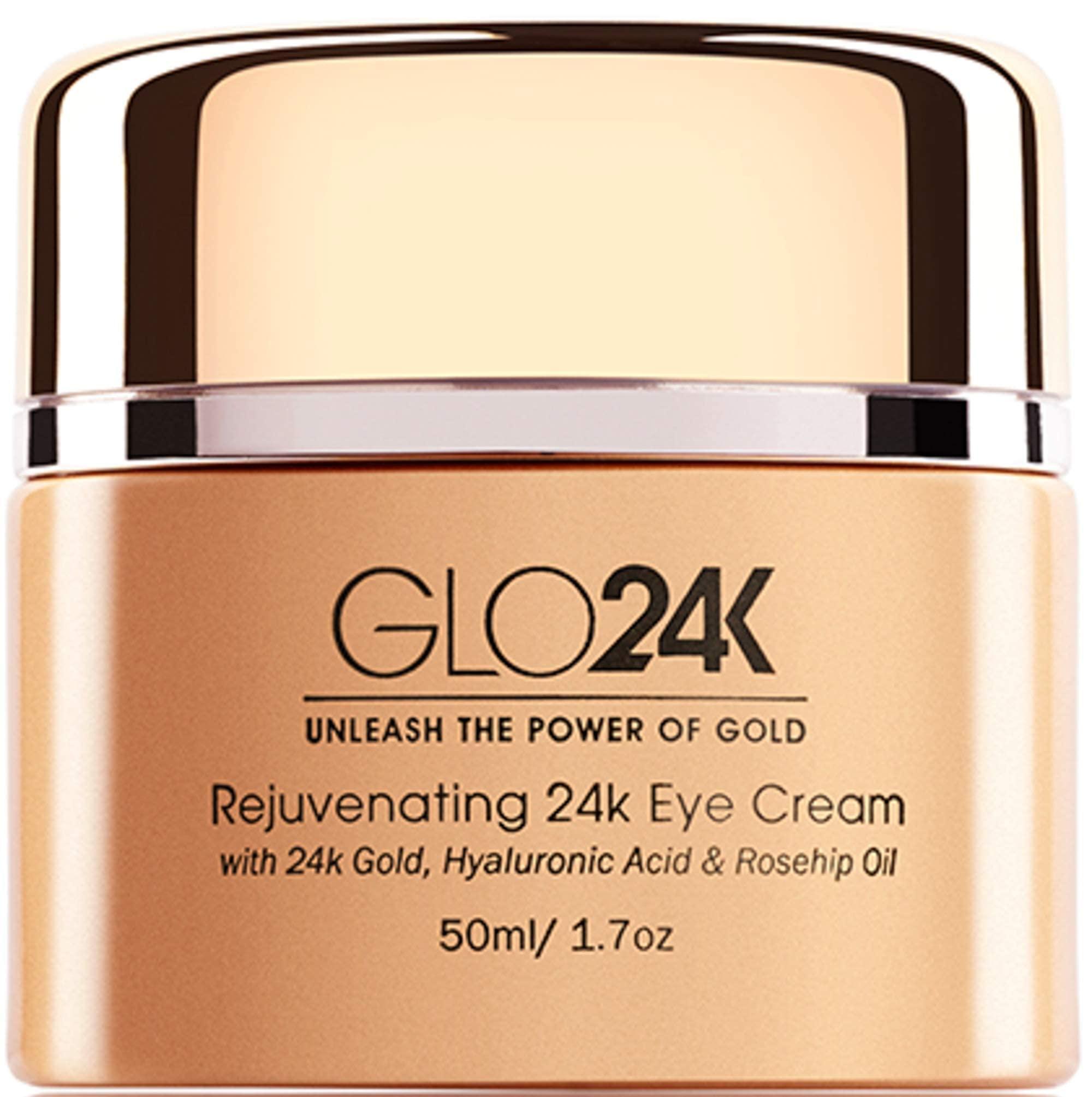 GLO24K UNLEASH THE POWER OF GOLD GLO24K Complete Eye Care Set with our 24k Instant Facelift Cream, Eye Cream, and Eye Serum