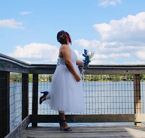 Sevintage Sevintage Juniors Teal Tulle Short Prom Dress for Women Spaghetti Straps Sweetheart Party Formal Gown Plus Size A-Line Wedding Guest Dresses US16W