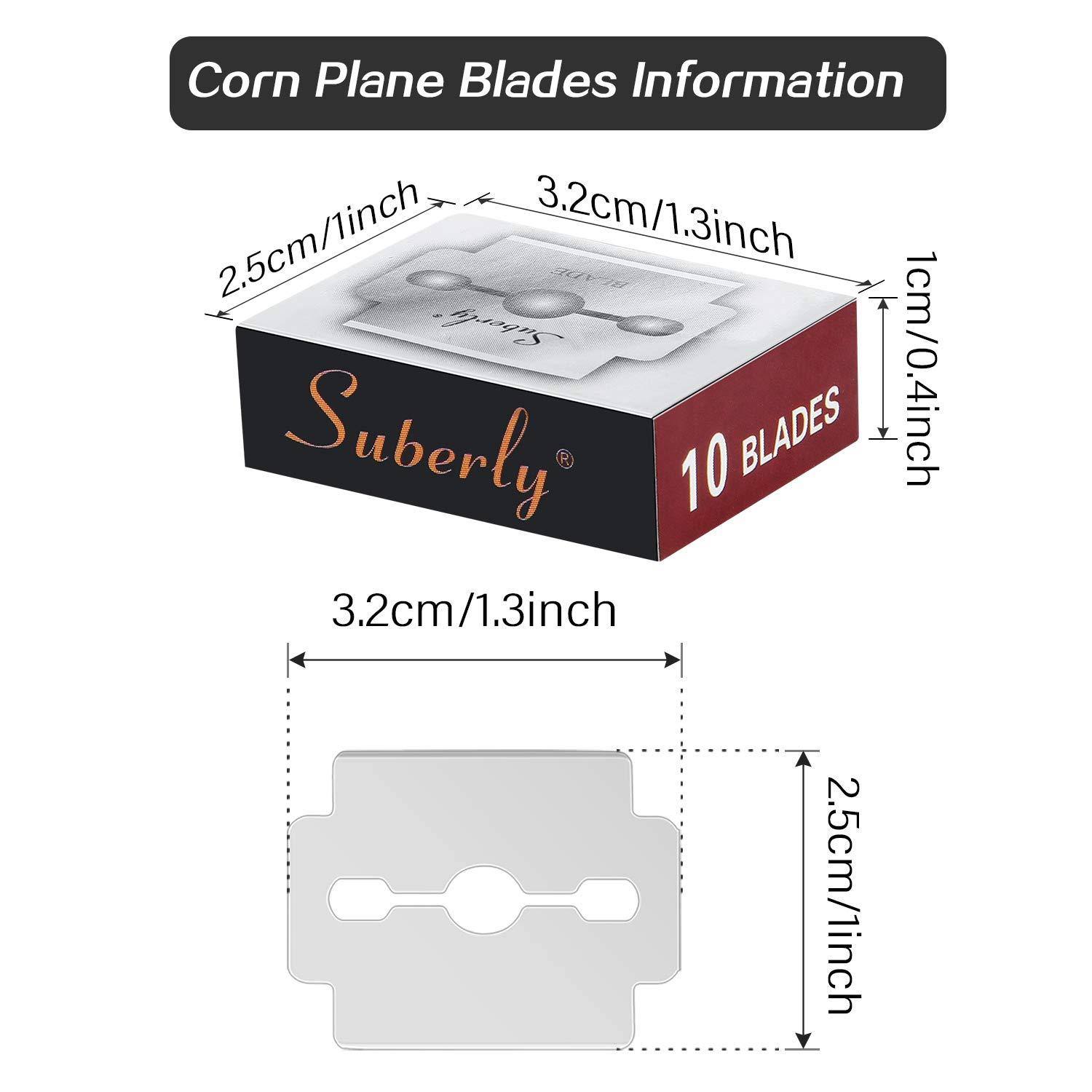 Mudder Mudder 120 Pieces Callus Shaver Replacement Blades Corn Plane Stainless Steel Blades Foot Care Tool for Removing Callus