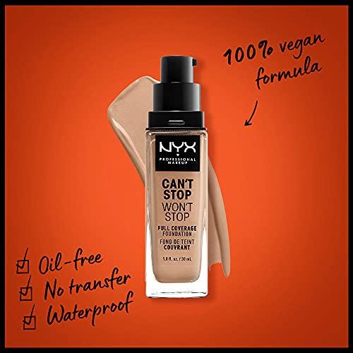 NYX PROFESSIONAL MAKEUP NYX PROFESSIONAL MAKEUP Can't Stop Won't Stop Foundation, 24h Full Coverage Matte Finish - Medium Buff
