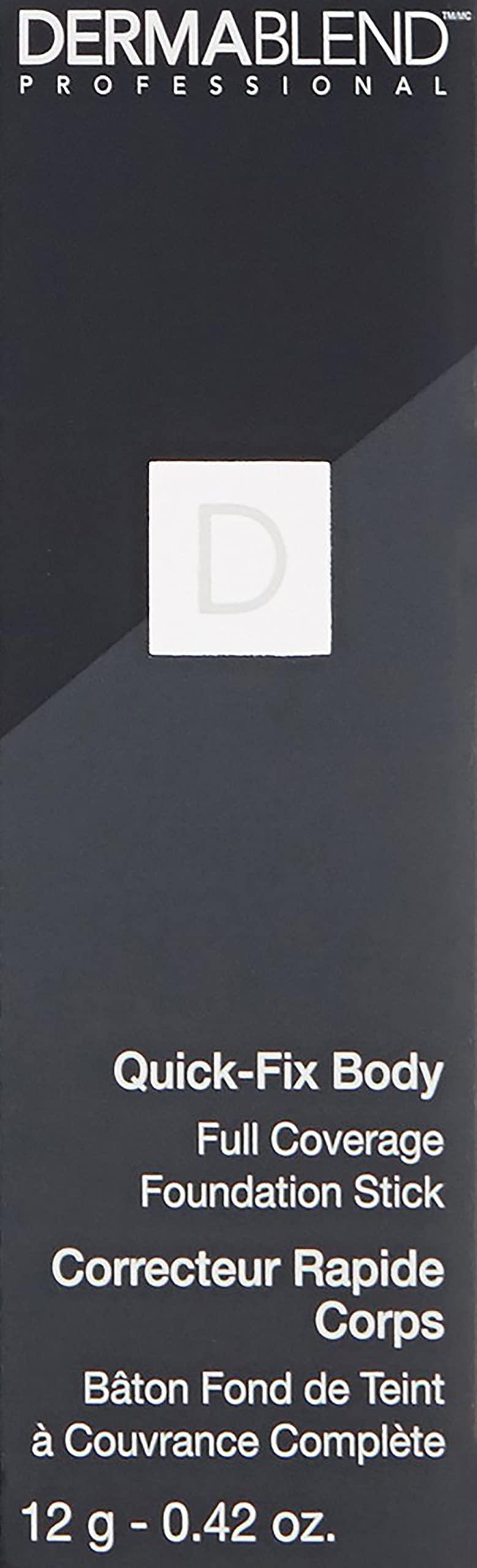 Dermablend Dermablend Quick-Fix Body Makeup Full Coverage Foundation Stick, Water-Resistant Body Concealer for Imperfections & Tattoos, 0.42 Oz