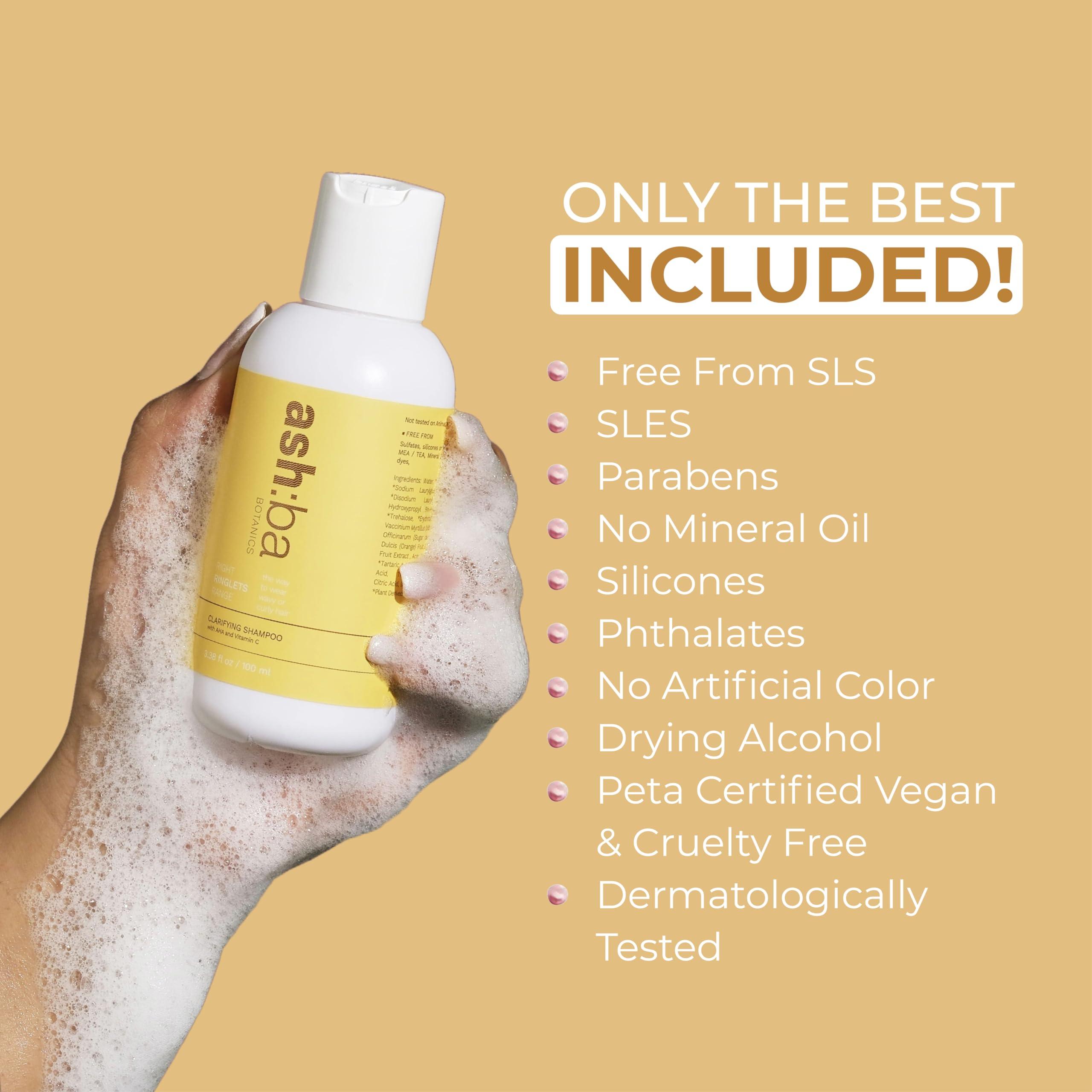 Ashba Botanics Ashba Botanics Clarifying Shampoo for Hard Water | Deep Cleansing Shampoo, Removes Product Buildup & Exfoliates Scalp | With Vitamin C & Natural AHAs | Sulphate Free | For Men & Women - 100ml