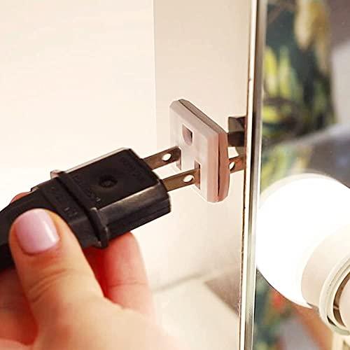 Chende Chende Hollywood Vanity Mirror with Dimmable Lights, Large Lighted Makeup Mirror with Outlet for Bedroom