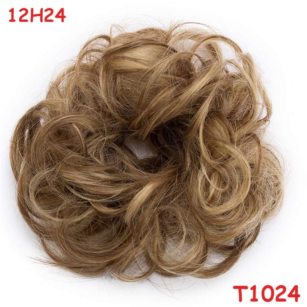 Aonmg Synthetic hair buns Hair Scrunchie s Hair Piece Wrap Ponytail Hair Tail Updo Fake Hair Bun Hair Piece 1024-thin