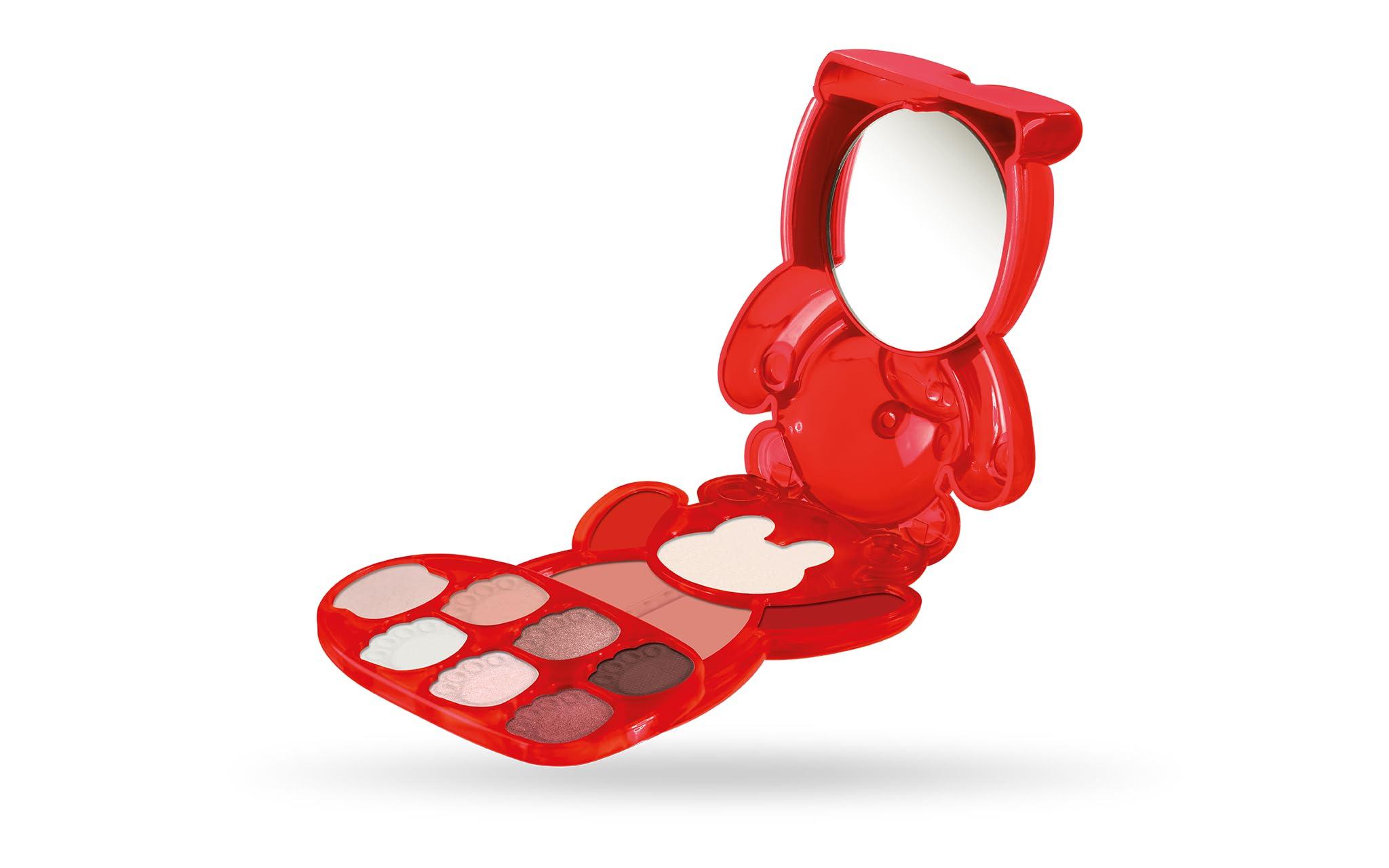 Pupa Pupa Milano Happy Bear Makeup Kit, 003 Red, 0.39 oz - Makeup Gift Set - Makeup Palette - Blush - Eyeshadow - Highlighter - Lip Gloss - Face Makeup