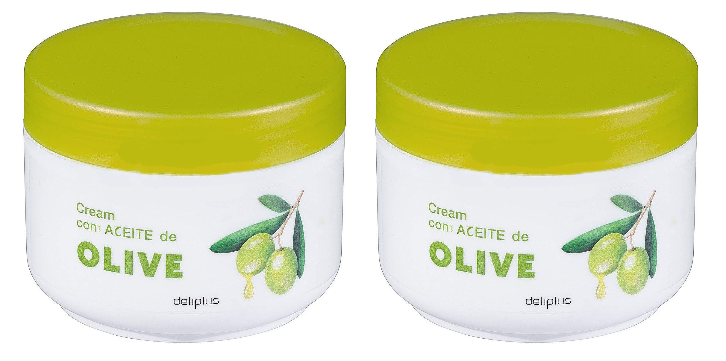 Deliplus Deliplus Olive Oil Intensive Rich Moisturizing Hand and Body Cream Treatment for Dry Skin with Karite and Vitamin E 6.75 fl oz (Pack of 2)