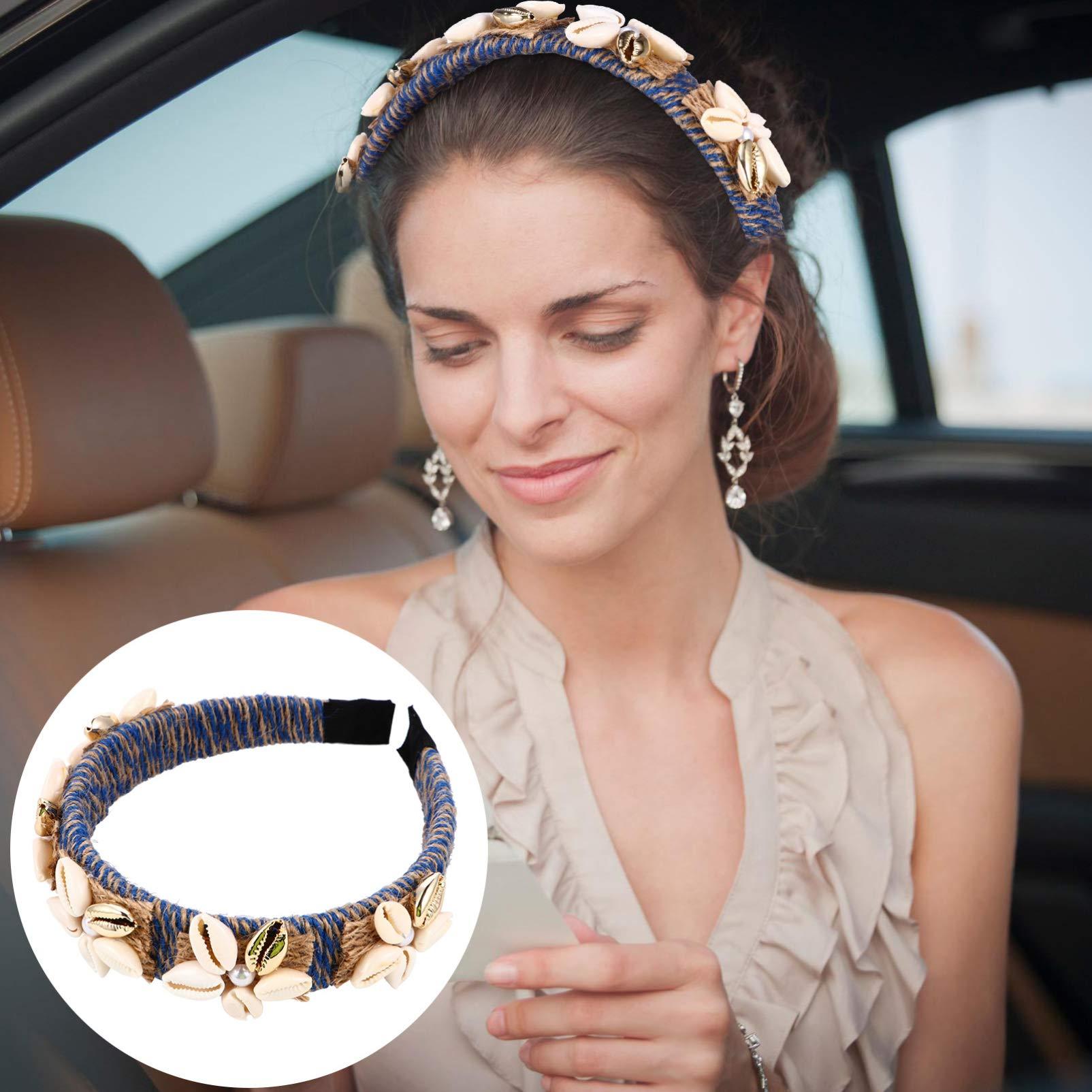 FOMIYES FOMIYES 1pc Shell Rope Headband Beach Wedding Party Hairhoop Bridal Beach Headbands Cowrie Shell Headband Hair Accessories Seashell Headpiece Girl Headband Bride Baroque Conch Shell