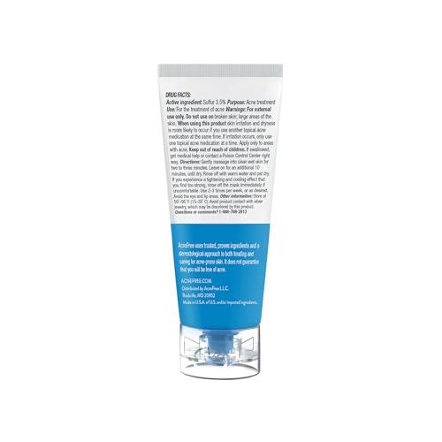 AcneFree AcneFree Acne Clearing Mask, 3.5% Sulfur Acne Treatment, Absorbs Excess Oil and Unclogs Pores with Vitamin C, Bentonite, and Zinc, 1.7 Ounce