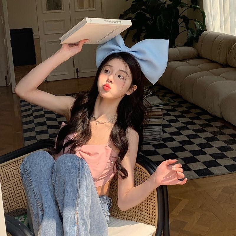 MXXGMYJ MXXGMYJ Hair Band, Blue Bow Headband - 1pcs Hair Accessories for Women Girls, Hairband for Halloween Christmas Party Cosplay Costume Gifts