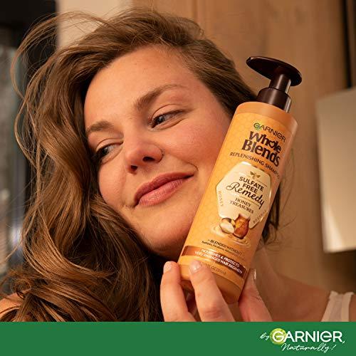 Garnier Garnier Whole Blends Sulfate Free Remedy Honey Treasures Replenishing Shampoo and Conditioner Set for Very Damaged Hair with Sample, 12 Fl Oz, 1 Kit (Packaging May Vary)